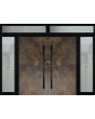 Aluminium LIM dubbele deur met links, rechts en boven glazen paneel