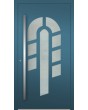 LIM 15E - enkele aluminium deur met decoratief glas