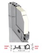 LIM G1 dubbel - Dubbele glazen aluminium deur met decoratief paneel