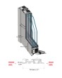 LIM Glass S7 - matte buitendeur met een transparant decor