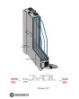 LIM G5 - Glazen aluminium ingangsdeur met tijgermotief in decoratief paneel
