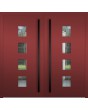  LIM Quatro dubbel - Dubbele ingangsdeur in aluminium met vier glaspanelen