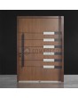 Gouden eiken aluminium enkele draaideur