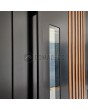LIM RAIL4 - aluminium voordeur met verticale lamellen van aluminium profielen