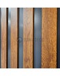 PIVOT RAIL3 - aluminium buitendeur met verticale lamellen van aluminium profielen