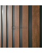 LIM RAIL4 dubbel - aluminium dubbele deur met verticale lamellen en raam