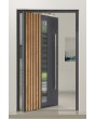 PIVOT RAIL4 - aluminium taatsdeur met verticale lamellen gemaakt van aluminium profielen