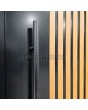 LIM RAIL5 - aluminium voordeur met verticale lamellen van aluminium profielen