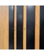 PIVOT RAIL6 - aluminium taatsdeur met zwarte verticale lamellen van aluminium profielen