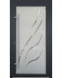 LIM Glass S11 - gematteerde aluminium voordeur met een transparant decor