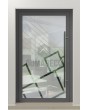 PIVOT Glass S14 - aluminium mat taatsdeur met transparant decor