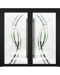LIM GLASS double S - matte aluminium dubbele deur met transparant motief