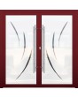 LIM GLASS double S - matte aluminium dubbele deur met transparant motief