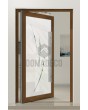 PIVOT Glass S - matte aluminium draaideur met transparant motief