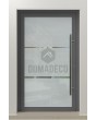 PIVOT Glass S2 - aluminium matte taatsdeur met twee transparante strepen