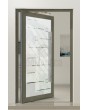 PIVOT Glass S20 - aluminium matte draaideur met transparant motief