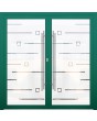 LIM GLASS double S - matte aluminium dubbele deur met transparant motief