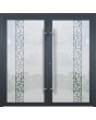 LIM GLASS double S - matte aluminium dubbele deur met transparant motief