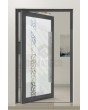 PIVOT Glass S21 - aluminium matte draaideur met transparant motief
