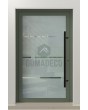 PIVOT Glass S3 - aluminium matte taatsdeur met drie transparante strepen