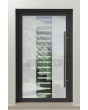 PIVOT Glass S6 - aluminium mat taatsdeur met transparant decor