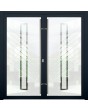LIM GLASS double S - matte aluminium dubbele deur met transparant motief