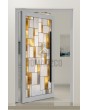 PIVOT SG2 - Op maat gemaakte aluminium draaideur met glas-in-lood