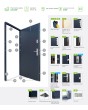 Fargo 22 T - voordeur met zijpanelen met glas 