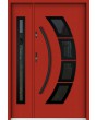Sta Taurus Duo noir - modern steel front door with side panel