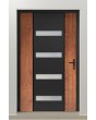 PIVOT V09 - aluminium veiligheidsdraaideur met houten decor