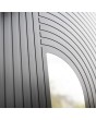 PIVOT V22 - aluminium draaideur met houten decor