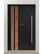 PIVOT V28 - aluminium voordeur met houten decor