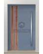 PIVOT V28 - aluminium voordeur met houten decor