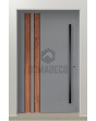 PIVOT V28 - aluminium voordeur met houten decor