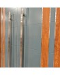 LIM v28 double - double aluminum entrance door with wooden decor