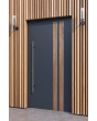 LIM V28 - aluminium toegangsdeur met houten decor