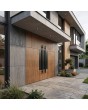 LIM v35 dubbel - dubbele aluminium voordeur met houtstructuur en decor