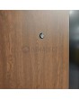 LIM V35 - aluminium voordeur met houtstructuur en inox decor
