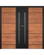 LIM v36 dubbel - dubbele aluminium voordeur met houten decor