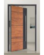 PIVOT V36 - aluminium draaideur met houten decor