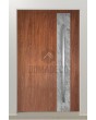 PIVOT V41 - aluminium pivot voordeur met witte steenstructuur