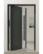 PIVOT V41 - aluminium pivot voordeur met witte steenstructuur