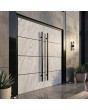 Aluminium dubbele voordeur met een witte steenlook