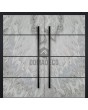 LIM V42 dubbel - aluminium dubbele voordeur bekleed met witte steenstructuur