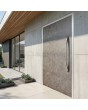 Aluminium draaideur met een bekleding van gesinterd kwarts