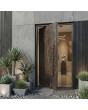 PIVOT V54 - aluminium taatsdeur bekleed met Noir Desir gesinterd kwarts
