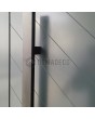 LIM v59 dubbel - voorgehangen dubbele aluminium buitendeur met ribben