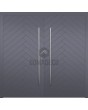 LIM v61 dubbel - aluminium dubbele deur met visgraatstrepen