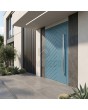 Blauwe aluminium draaideur voor buiten