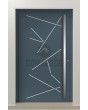 PIVOT Vario-inox - aluminium draaideur met strepen